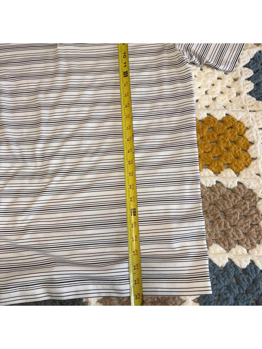 Nike Golf Dri Fit Men's XL Striped Polo Summer Golf Shirt Comfort Stretch - Picture 8 of 8